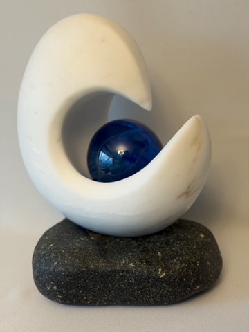 Refuge II<br>marble & glass <br>9